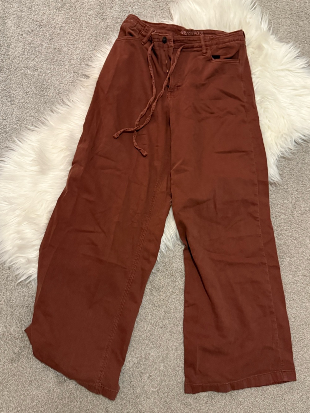 American Eagle Rust Brown/Wine Stretch Jeans